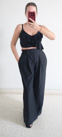 Pantalón pinzas negro