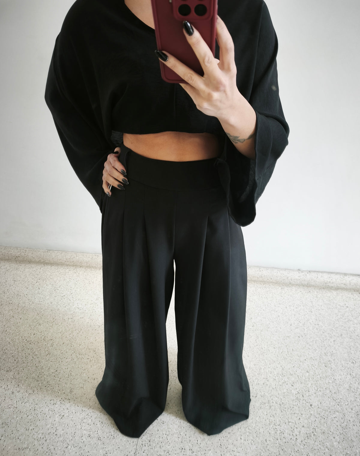 Pantalón super Palazzo negro