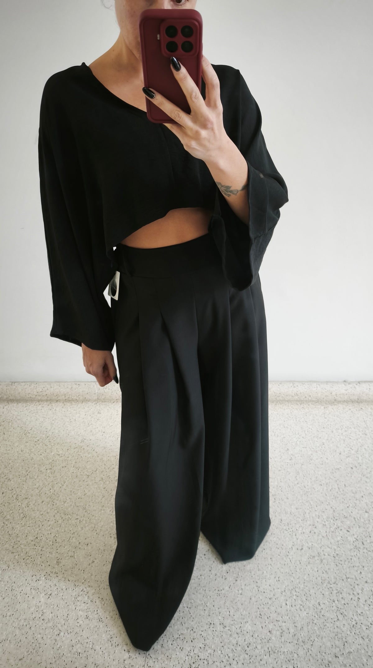 Pantalón super Palazzo negro