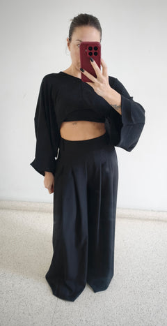 Pantalón super Palazzo negro