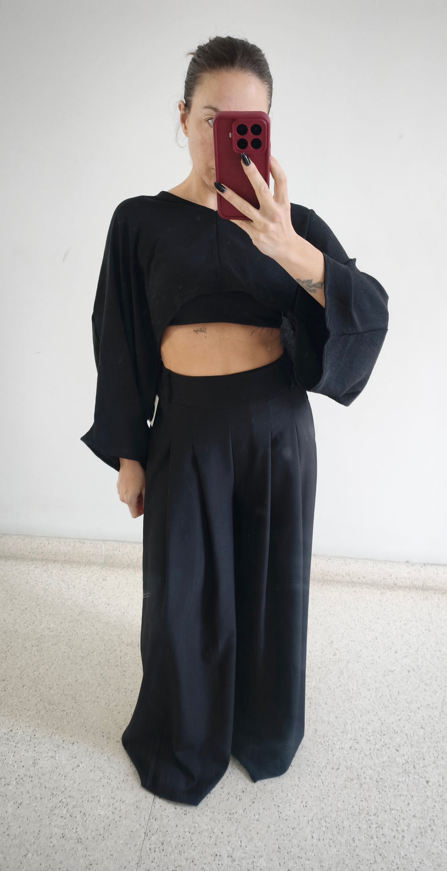 Pantalón super Palazzo negro