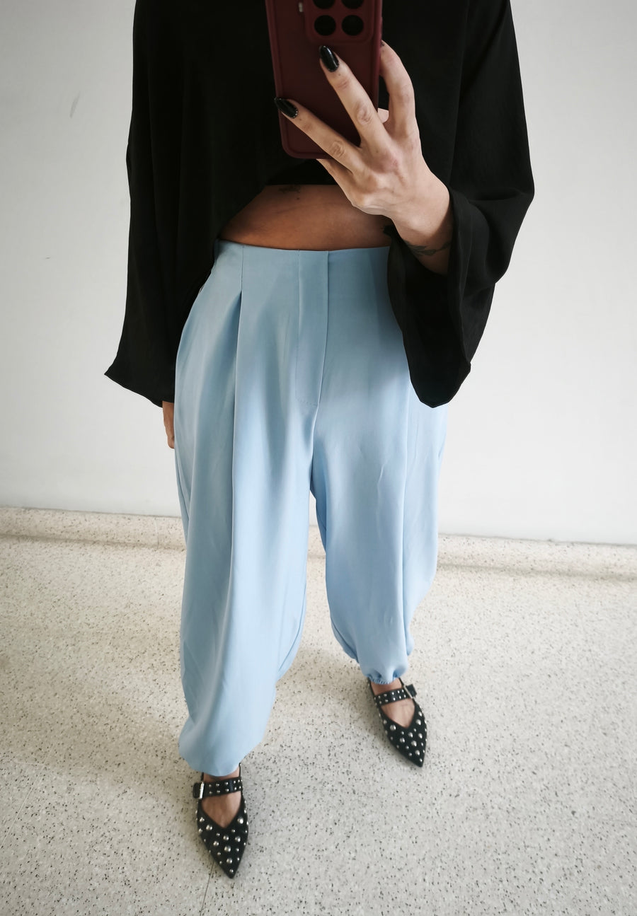 Pantalón bombacho azul