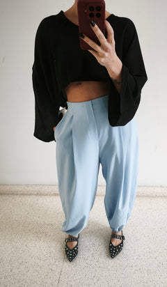 Pantalón bombacho azul