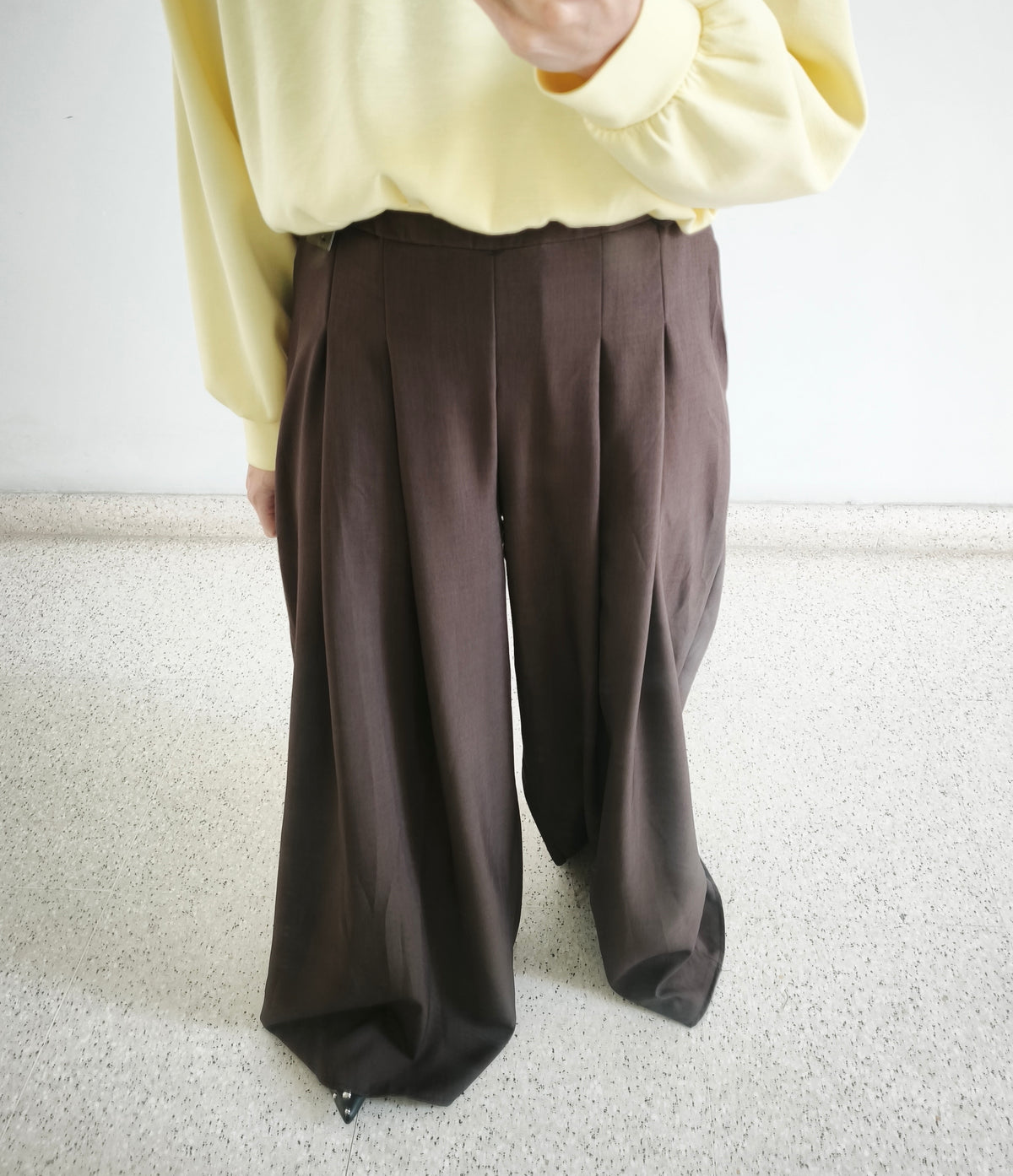 Pantalón super Palazzo marrón