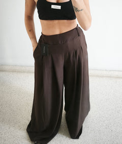 Pantalón super Palazzo marrón