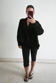 Camisa abullonada negra
