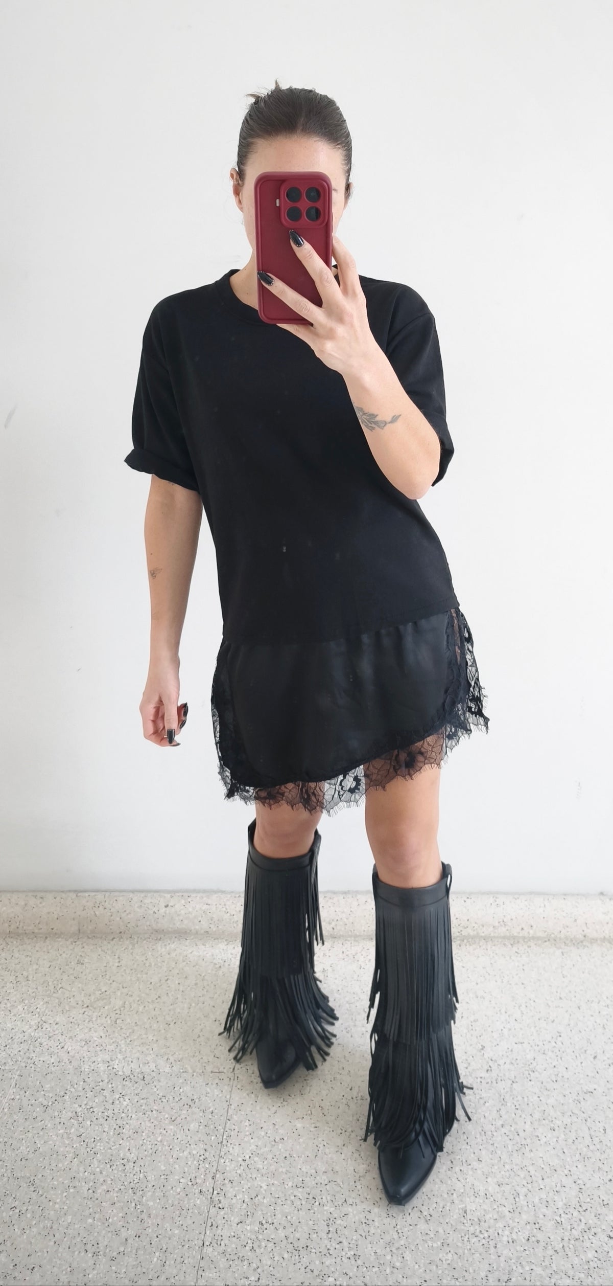 Camiseta vestido negro