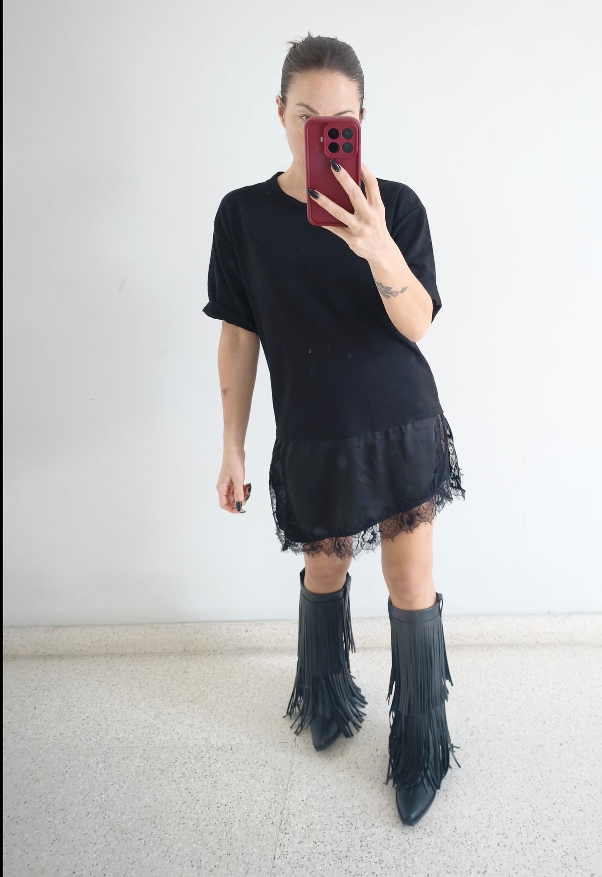 Camiseta vestido negro
