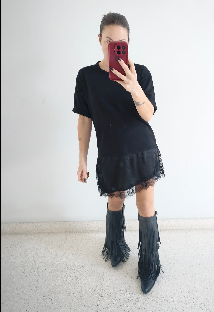 Camiseta vestido negro