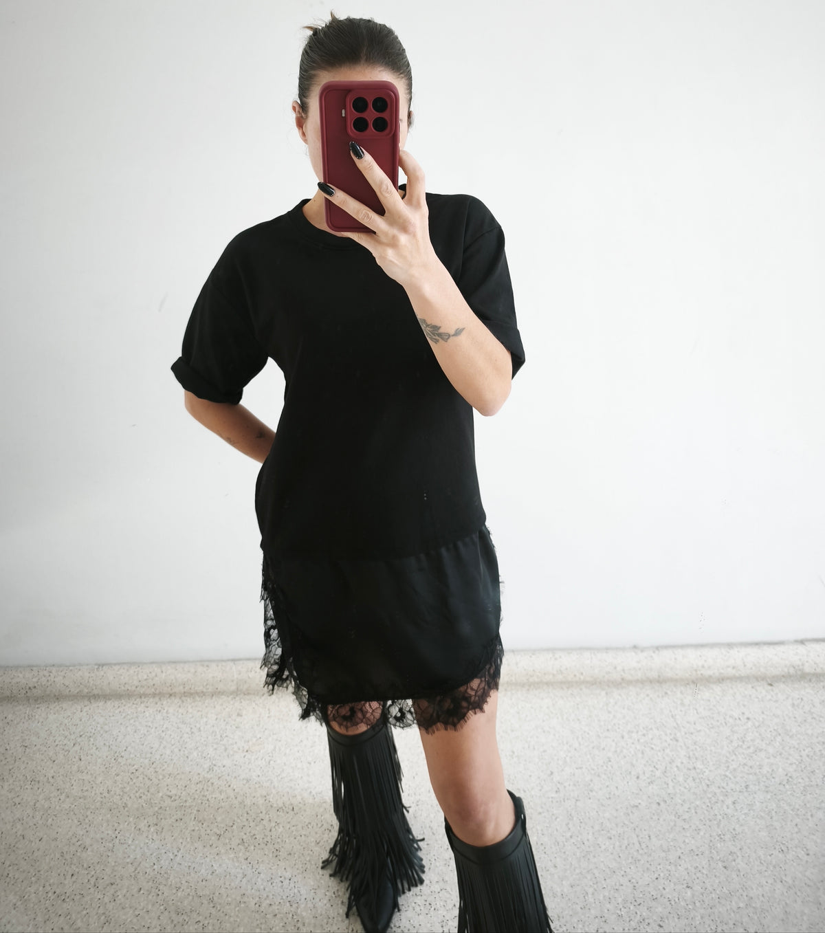 Camiseta vestido negro