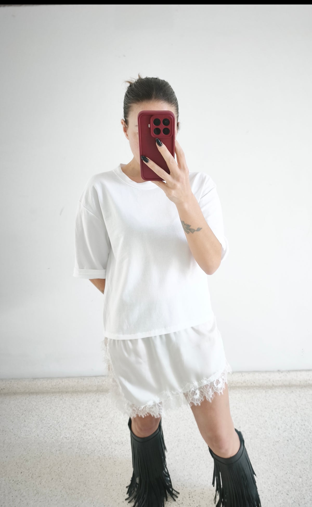 Camiseta vestido blanca