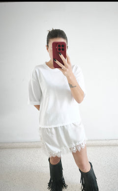 Camiseta vestido blanca