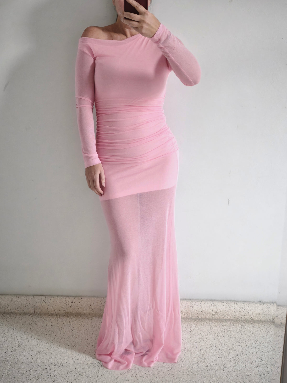 Vestido brillo Lumina Rosa