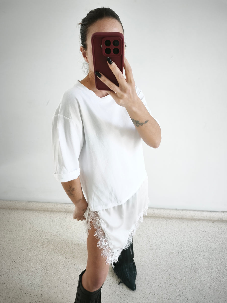 Camiseta vestido blanca