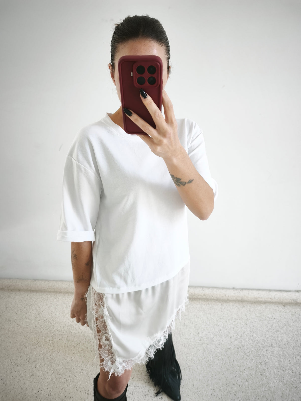 Camiseta vestido blanca