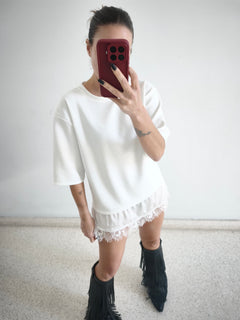 Camiseta combi blanca
