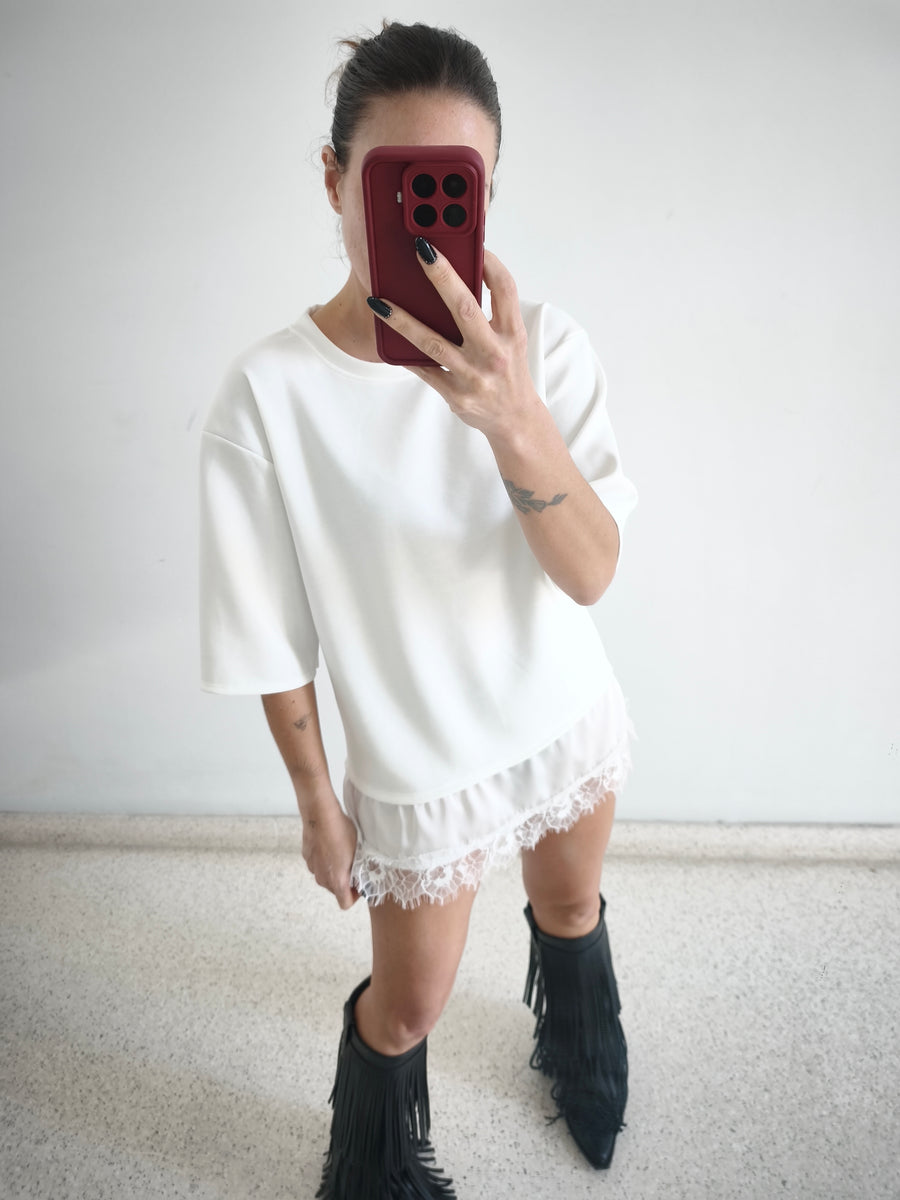 Camiseta combi blanca