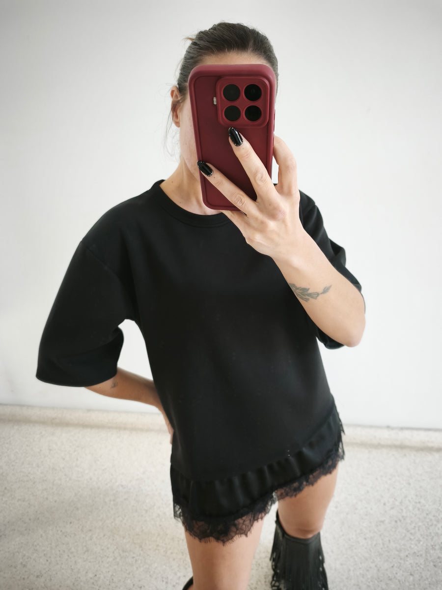 Camiseta combi negra