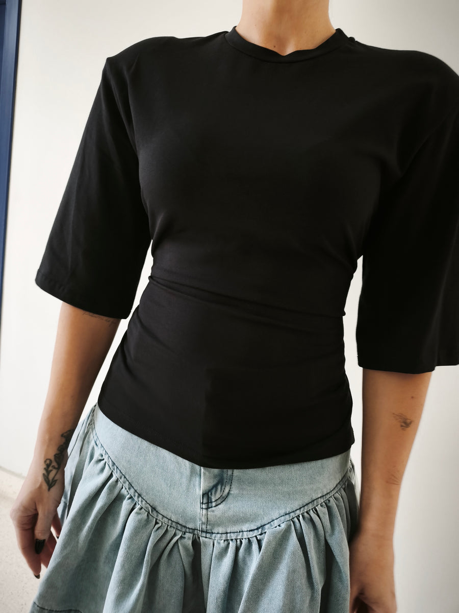 Camiseta lace-up Lumina