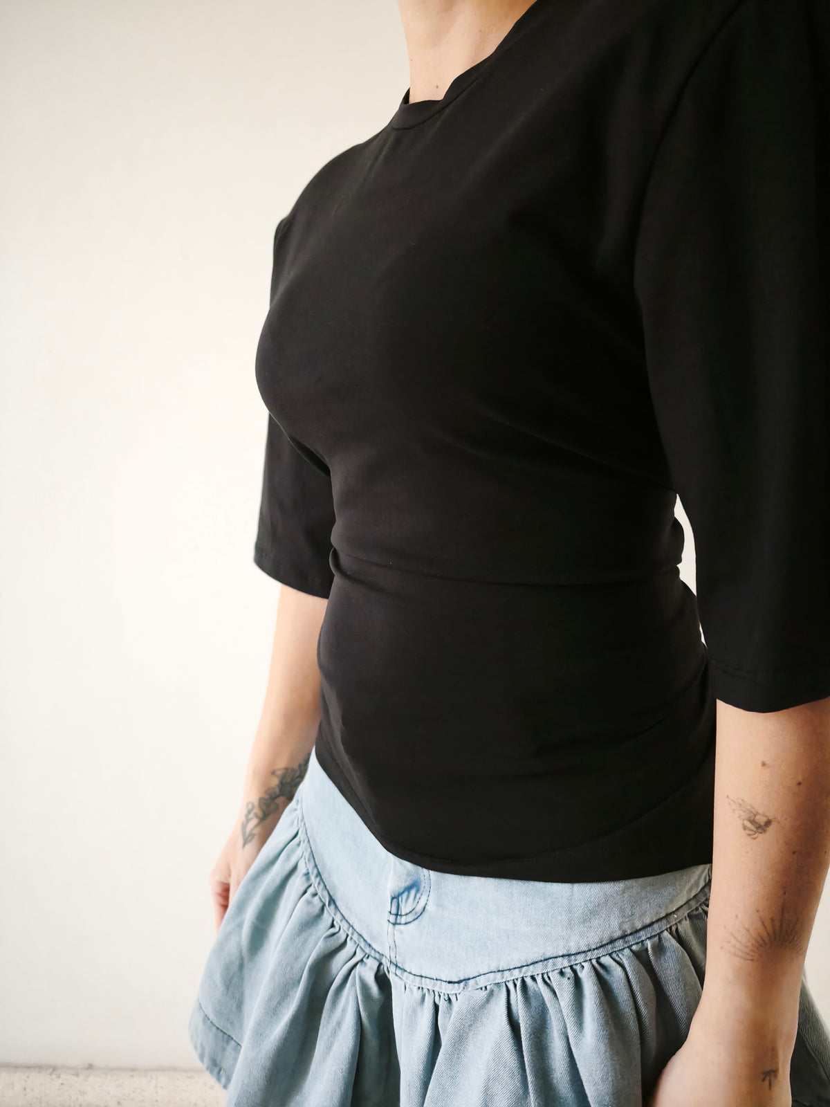 Camiseta lace-up Lumina