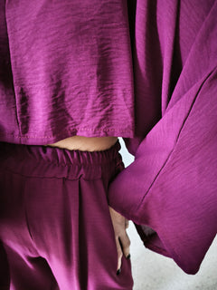 Conjunto pantalón fluido purpura