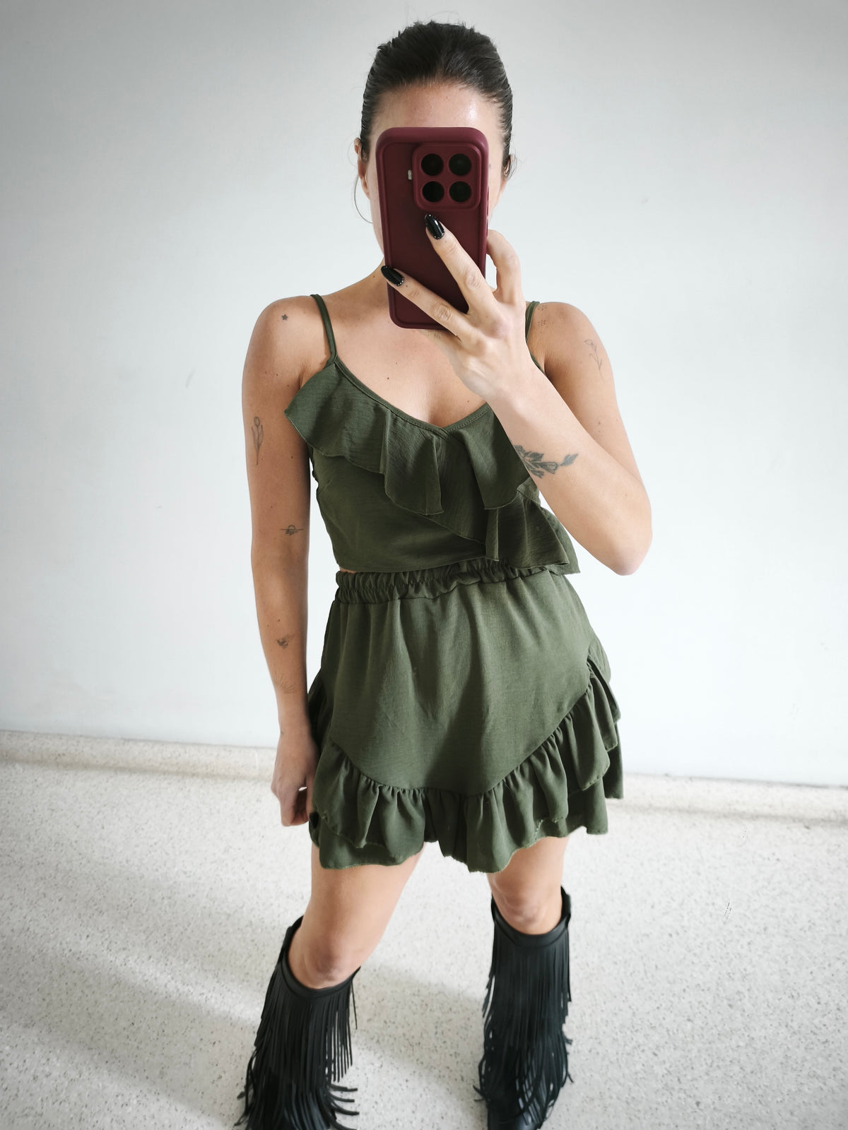 Conjunto volantes verde