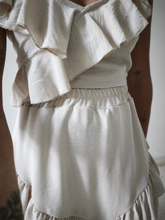 Conjunto volantes beige