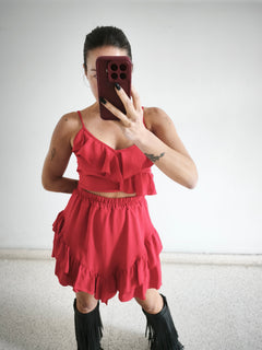 Conjunto volantes rojo