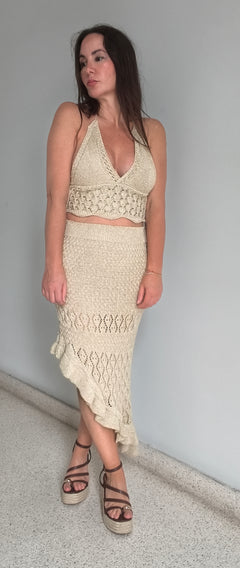 Conjunto crochet brillo