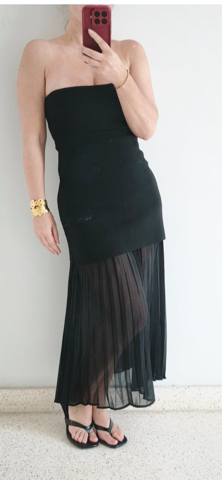 Vestido middi negro
