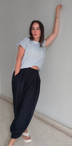 Pantalón bombacho azul