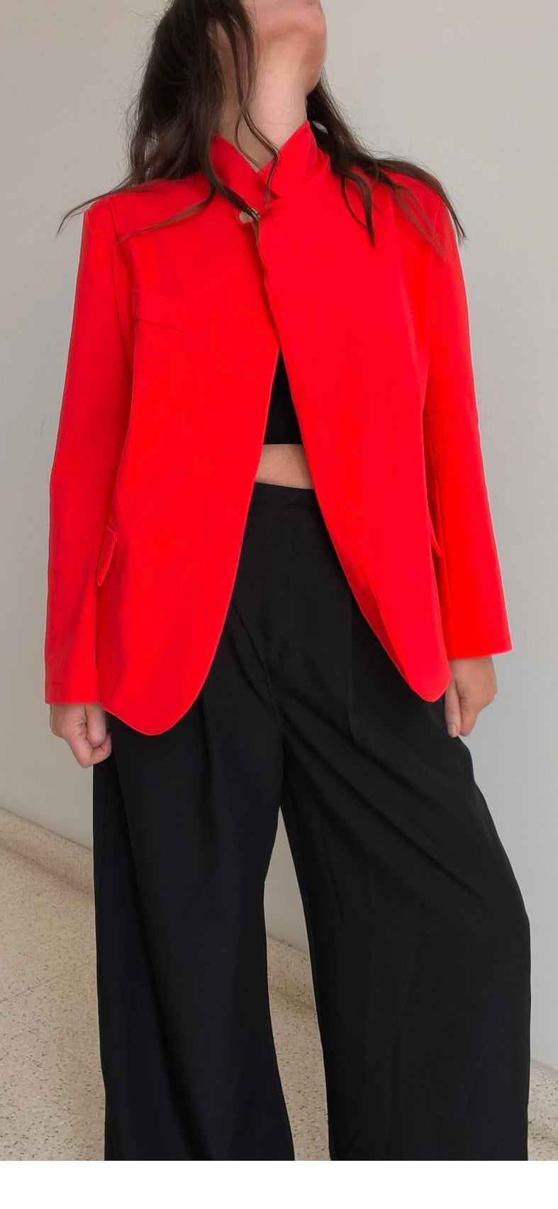 Blazer algodón rojo