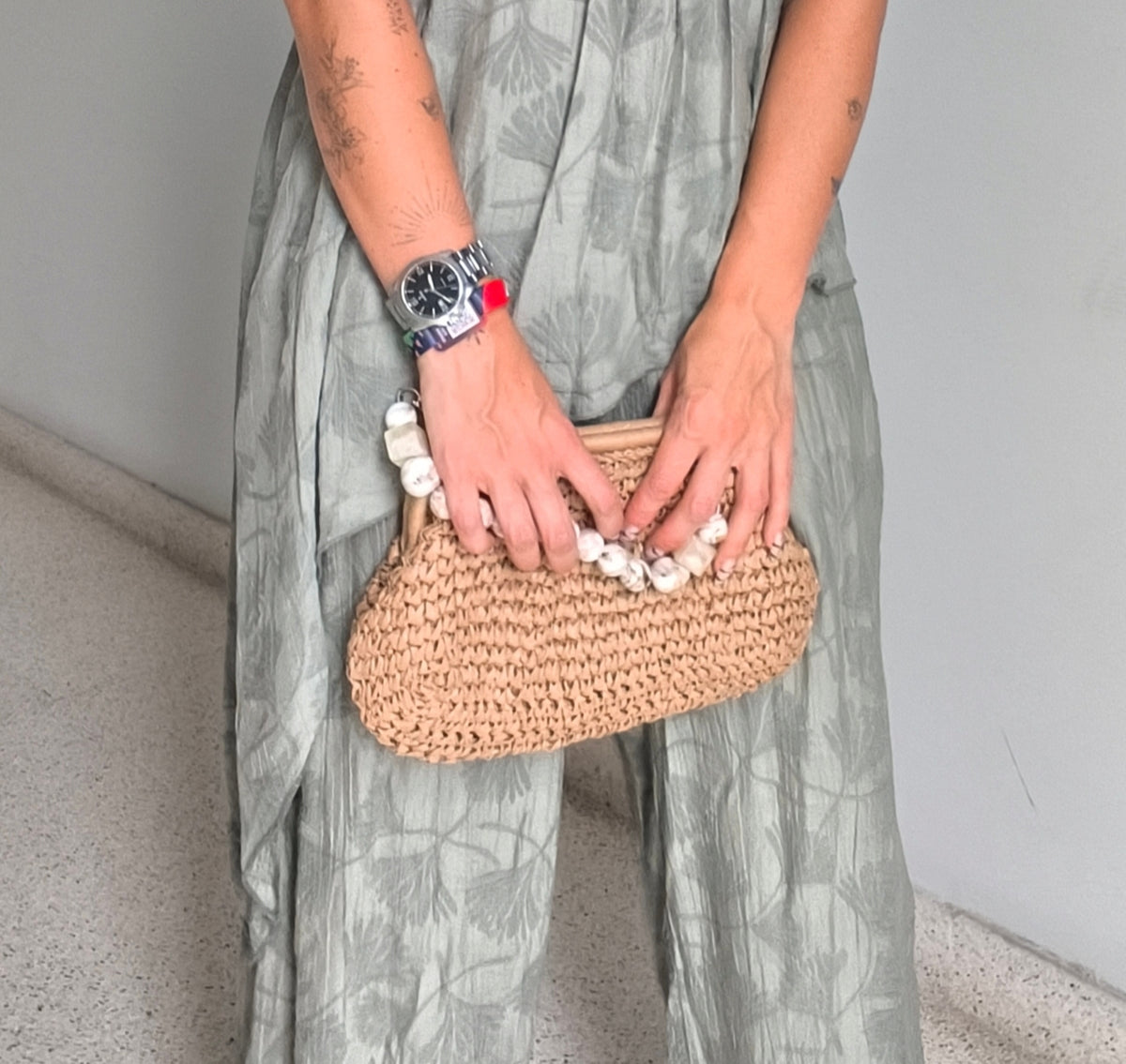 Bolso tejido natural