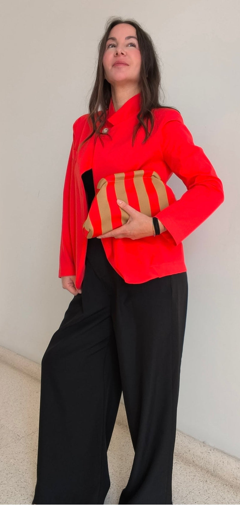 Blazer algodón rojo