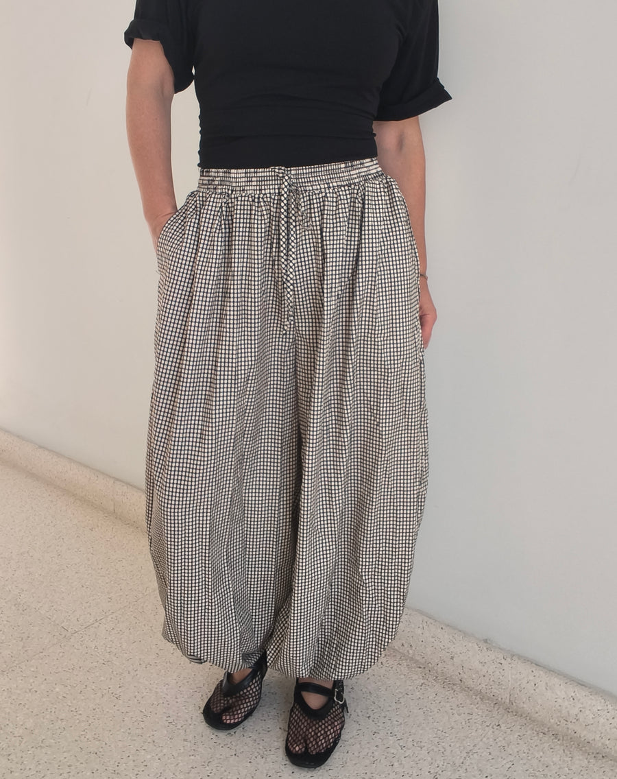 Pantalón bombacho cuadros