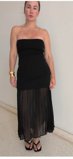 Vestido middi negro