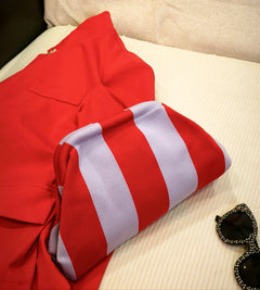 Bolso mano lilay rojo