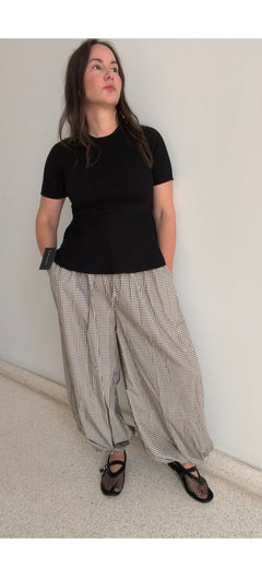 Pantalón bombacho cuadros