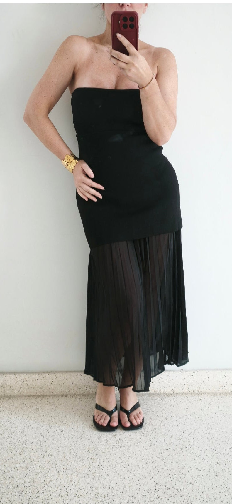 Vestido middi negro