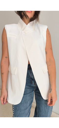 Blazer chaleco blanco
