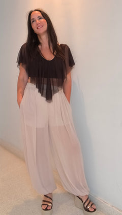 Pantalón bombacho gasa