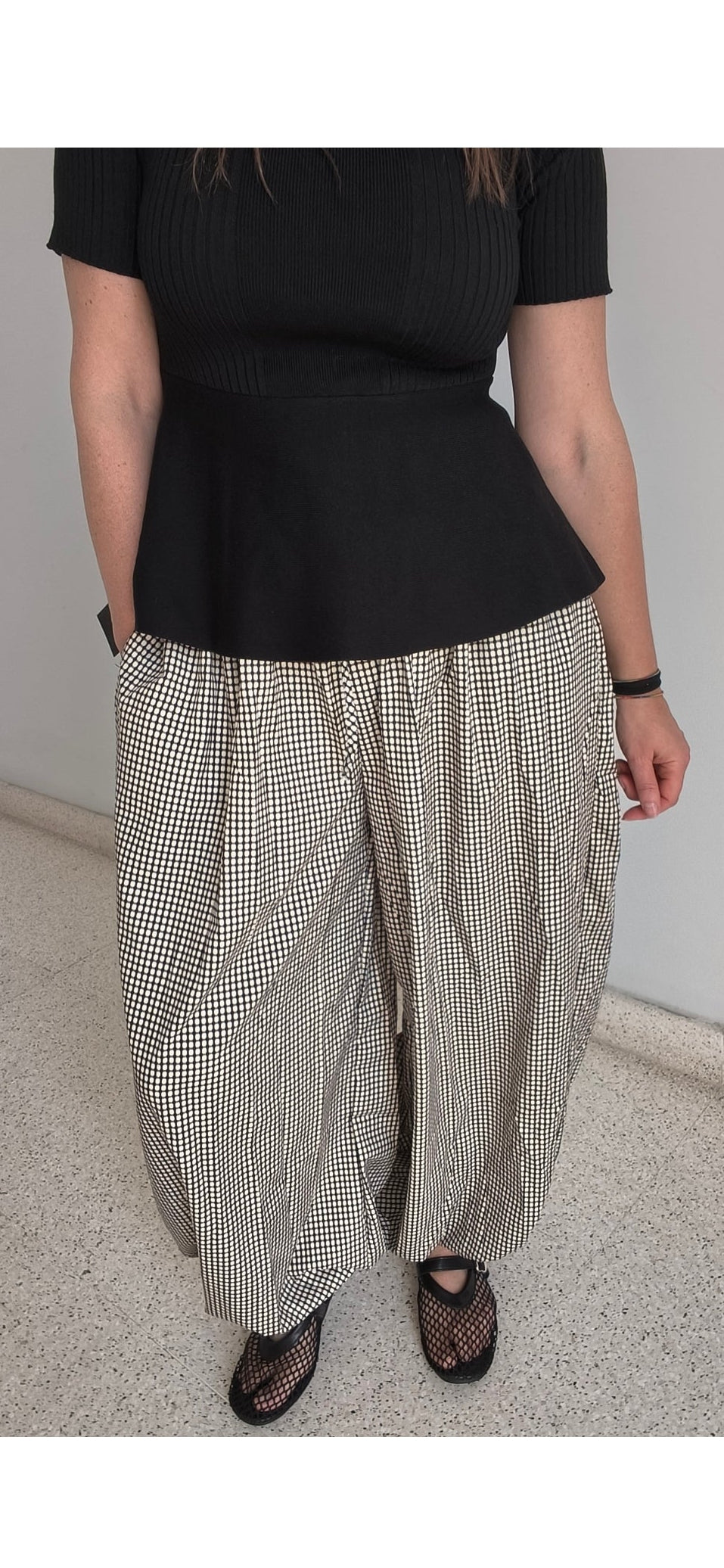 Pantalón bombacho cuadros