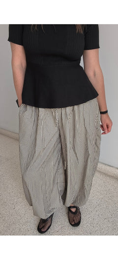 Pantalón bombacho cuadros