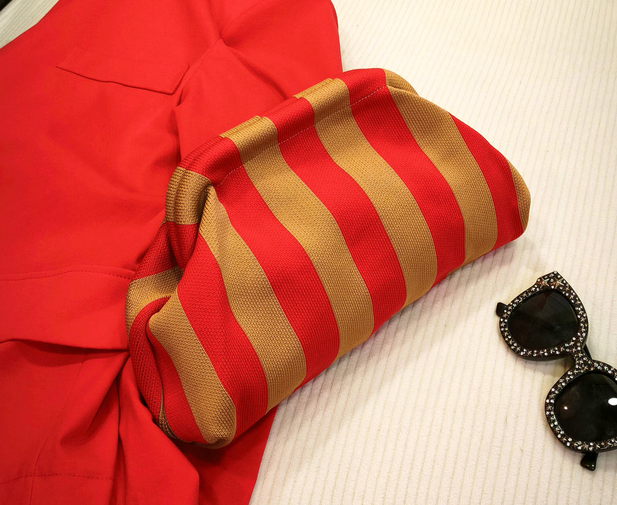 Bolso de mano rayas
