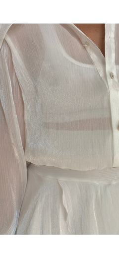 Vestido volantes blanco