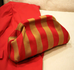 Bolso de mano rayas