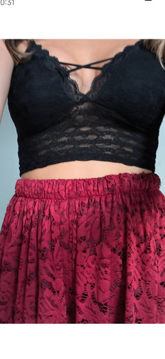 Pantalón bombacho anclaje burdeos
