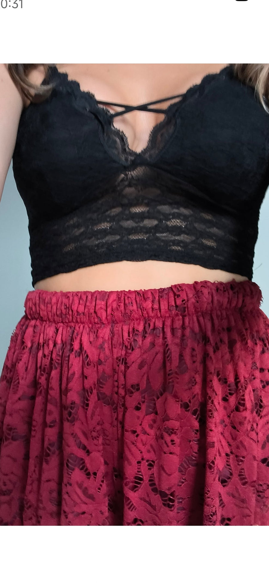 Pantalón bombacho anclaje burdeos
