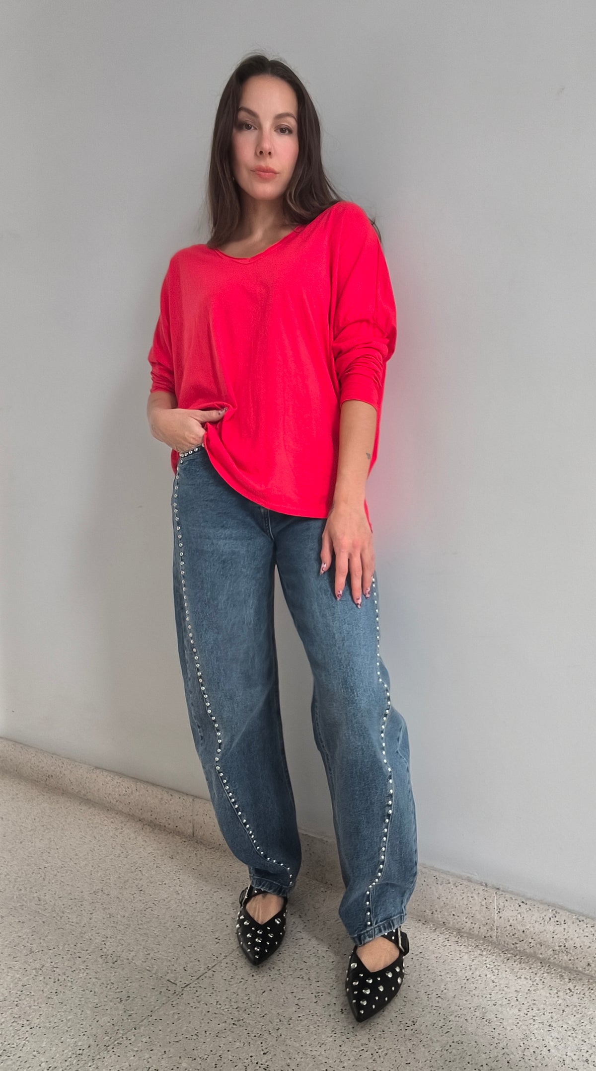Pantalones denim ballon