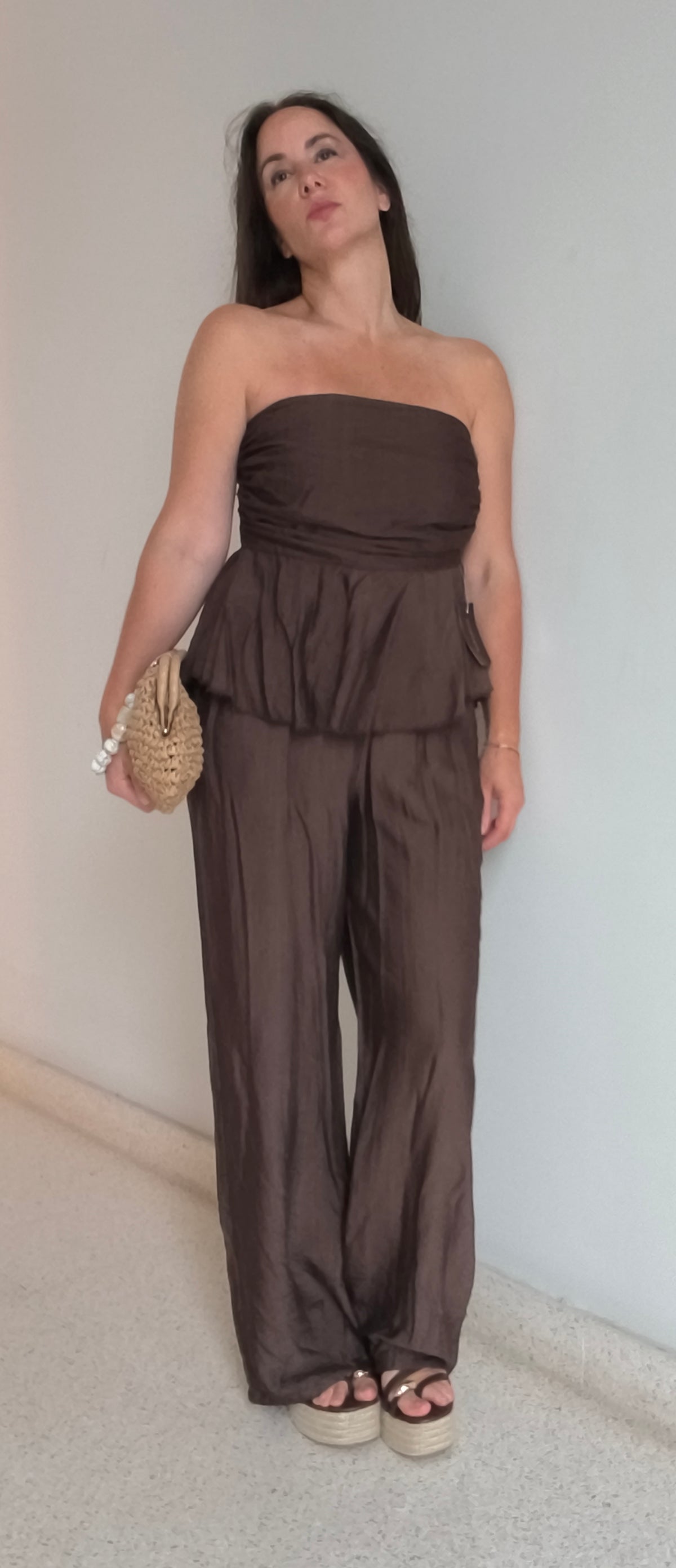 Conjunto choco péplum